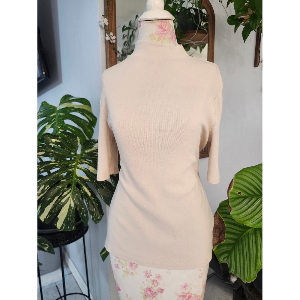 a new day Cream Short Sleeve Mock Neck Bodysuit - Picture 2 of 6
